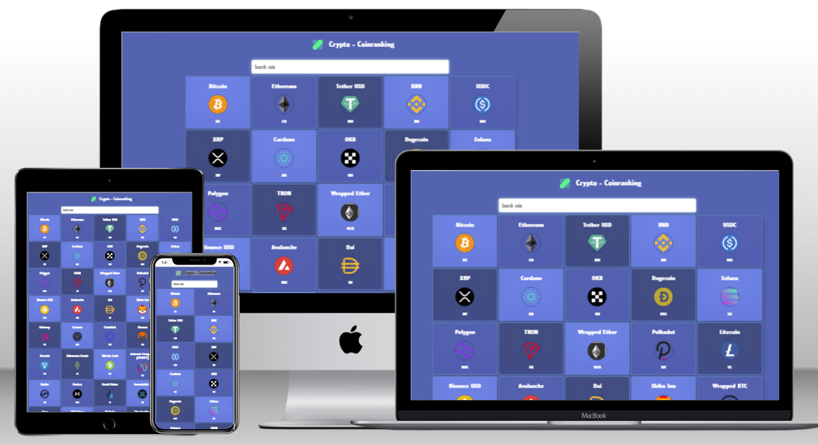 Crypto Coinranking Snapshoot